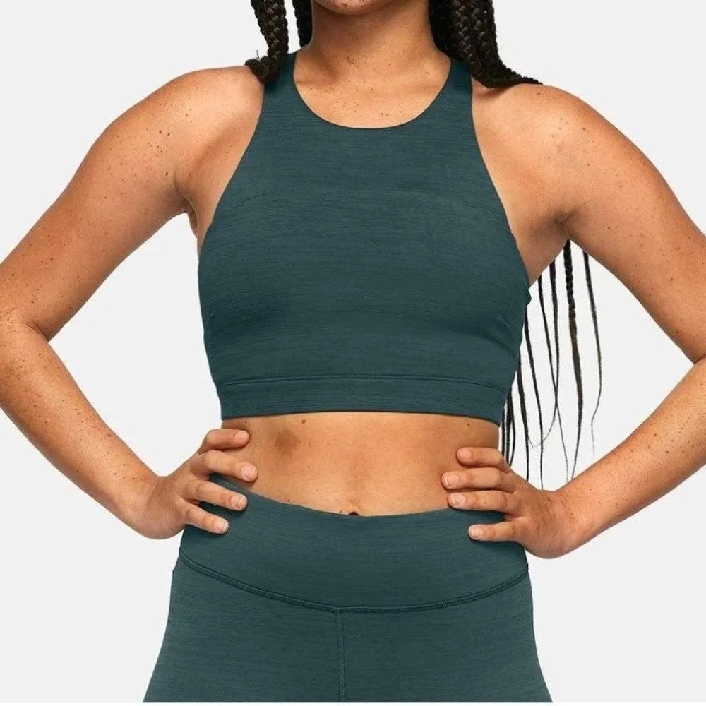 Outdoor‎ Voices Move Free Crop Top Size Xsmall XS Evergreen NEW green padded
